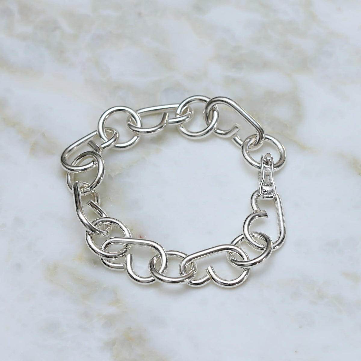 AJ Sterling Silver Chain Bracelet