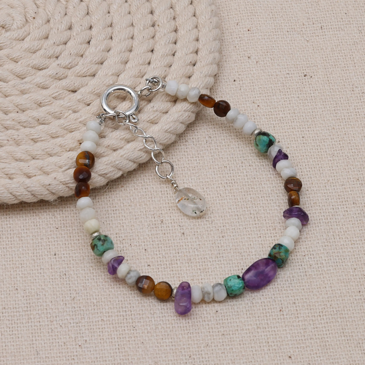 Flowers in the Snow Aquamarine Renewal Bracelet