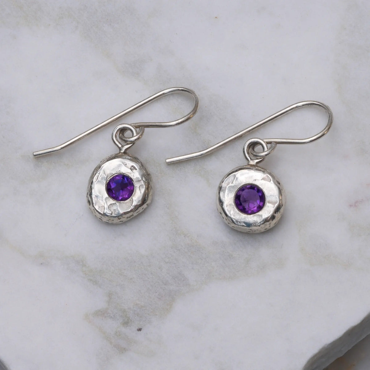 Luma Silver Nugget Drops with Amethyst