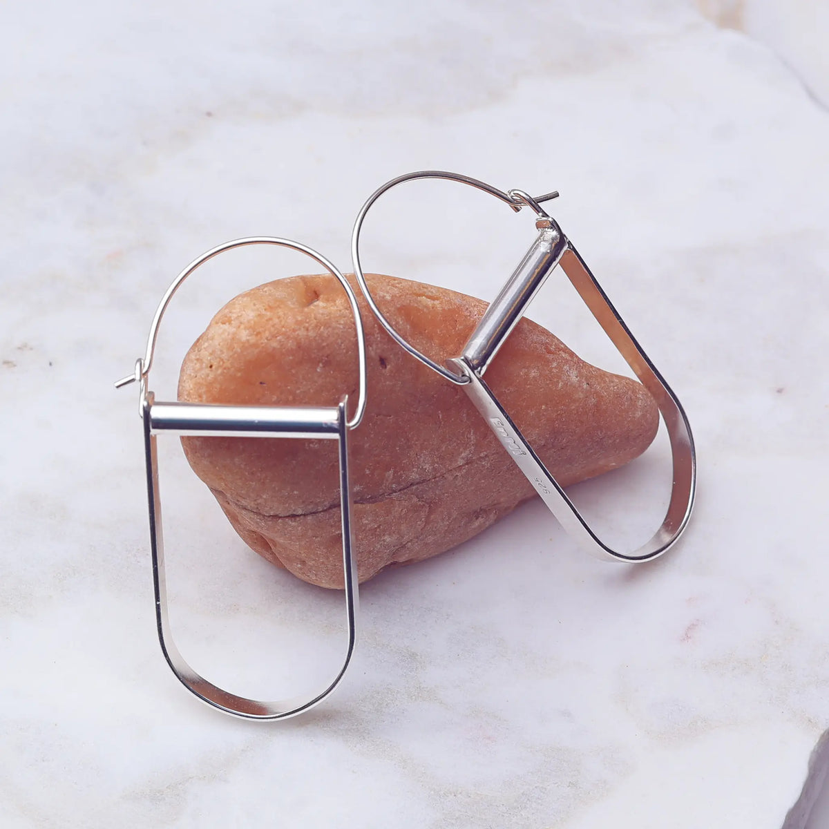 Continuum Sterling Silver U Form Earrings