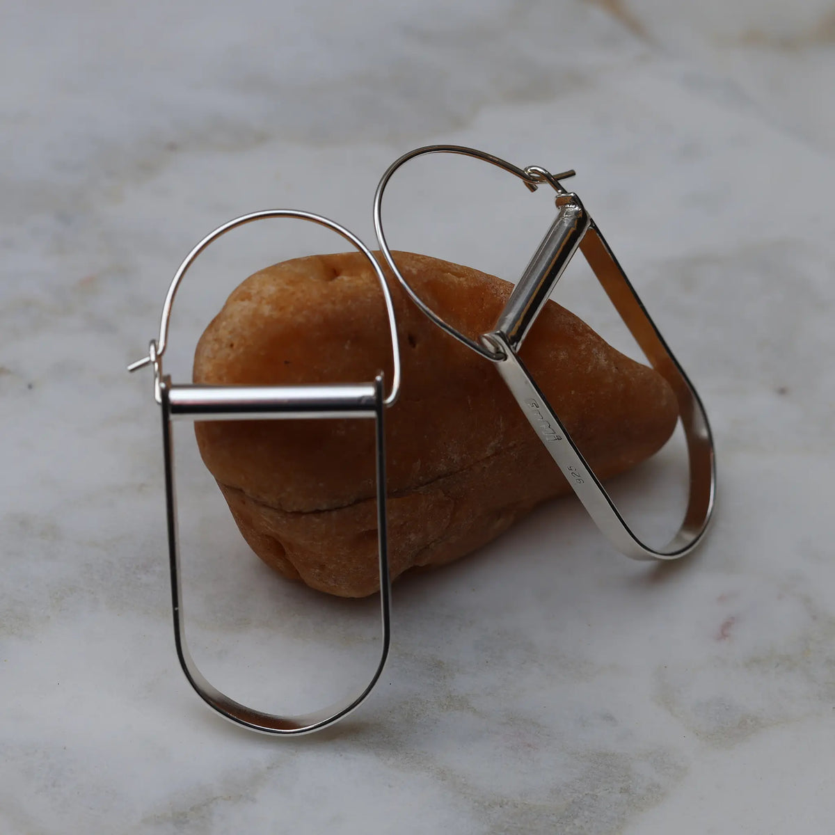 Continuum Sterling Silver U Form Earrings