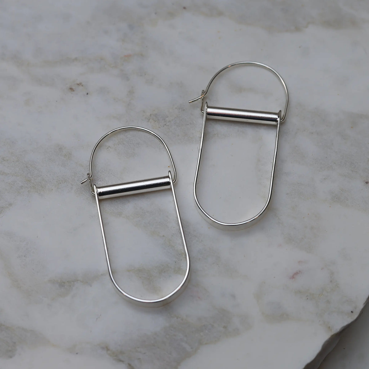 Continuum Sterling Silver U Form Earrings