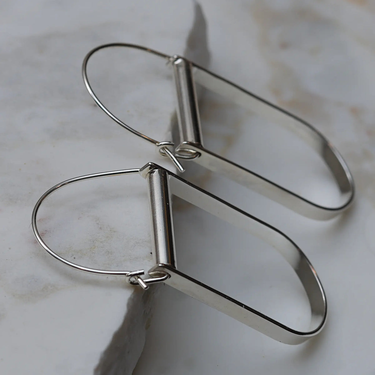 Continuum Sterling Silver U Form Earrings