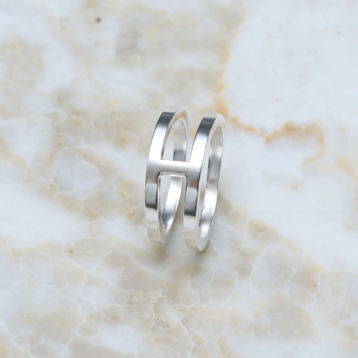 The Crossing Double Band Sterling Silver Ring