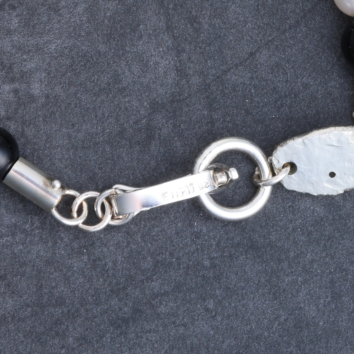 Meridian Black Onyx and Tiger’s Eye Bracelet in Sterling Silver